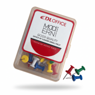 Pioneze colorate cu cap de plastic pentru panou de pluta 40 buc DL Office